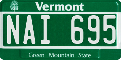 VT license plate NAI695