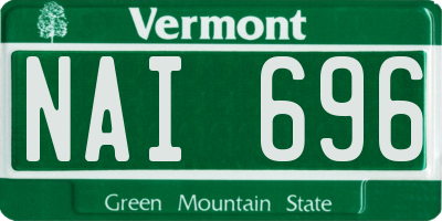 VT license plate NAI696