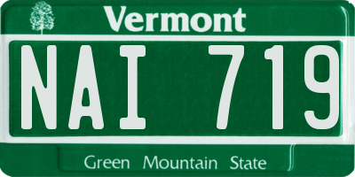 VT license plate NAI719