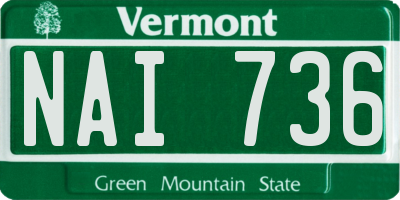 VT license plate NAI736