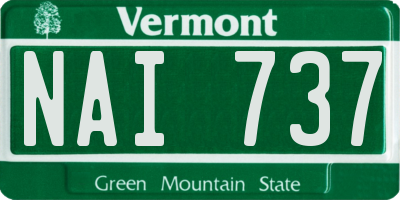 VT license plate NAI737
