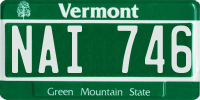 VT license plate NAI746
