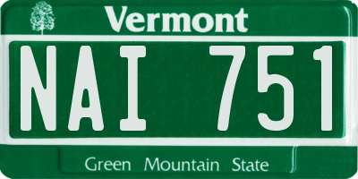 VT license plate NAI751