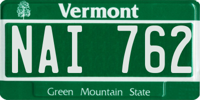 VT license plate NAI762