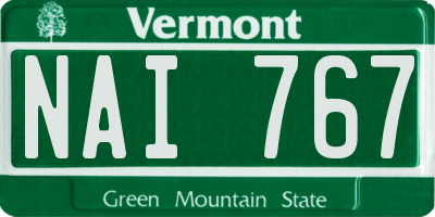 VT license plate NAI767