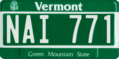 VT license plate NAI771