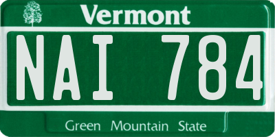 VT license plate NAI784