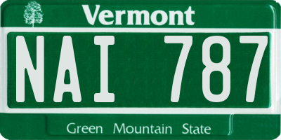 VT license plate NAI787