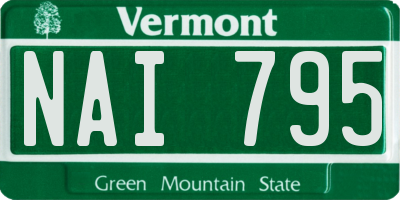 VT license plate NAI795