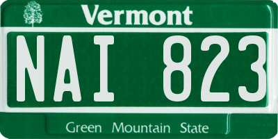 VT license plate NAI823