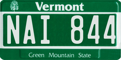 VT license plate NAI844