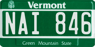 VT license plate NAI846