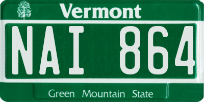 VT license plate NAI864