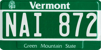 VT license plate NAI872