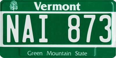 VT license plate NAI873