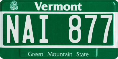 VT license plate NAI877