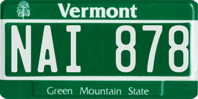 VT license plate NAI878