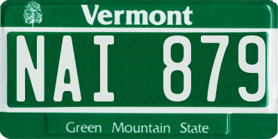 VT license plate NAI879