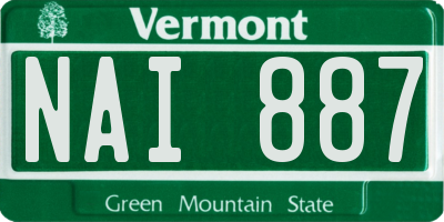 VT license plate NAI887