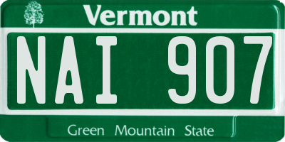 VT license plate NAI907