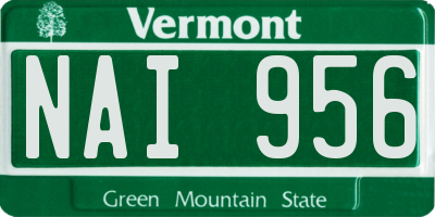 VT license plate NAI956