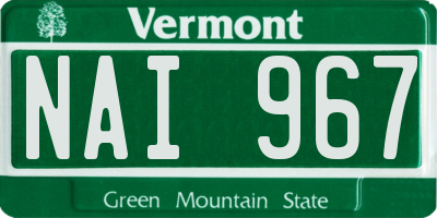 VT license plate NAI967