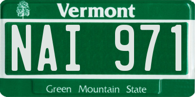 VT license plate NAI971