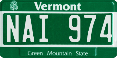 VT license plate NAI974