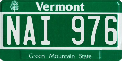 VT license plate NAI976