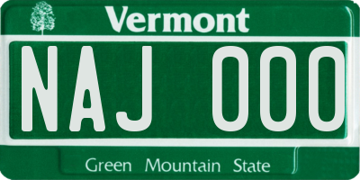 VT license plate NAJ000