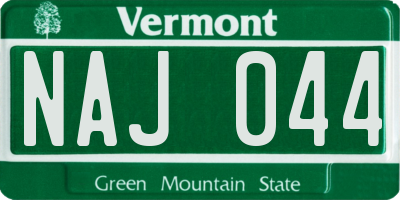 VT license plate NAJ044