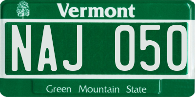 VT license plate NAJ050