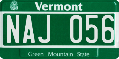 VT license plate NAJ056