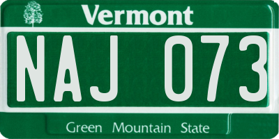 VT license plate NAJ073