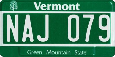 VT license plate NAJ079