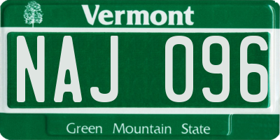 VT license plate NAJ096