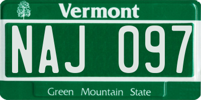 VT license plate NAJ097
