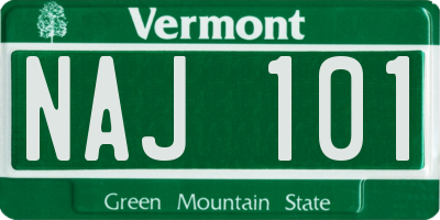 VT license plate NAJ101