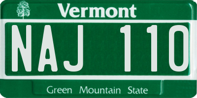 VT license plate NAJ110