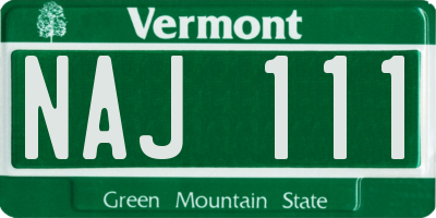 VT license plate NAJ111