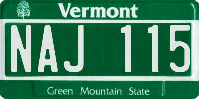 VT license plate NAJ115