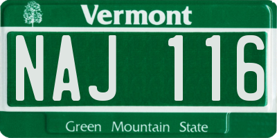 VT license plate NAJ116