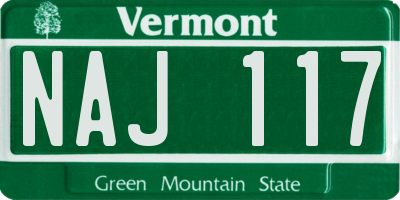 VT license plate NAJ117
