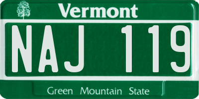 VT license plate NAJ119