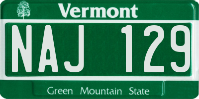 VT license plate NAJ129