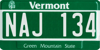 VT license plate NAJ134