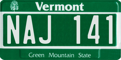 VT license plate NAJ141
