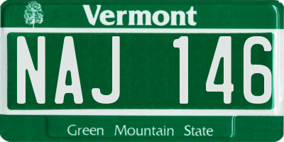 VT license plate NAJ146