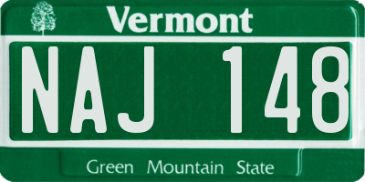 VT license plate NAJ148