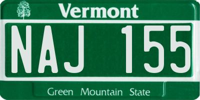VT license plate NAJ155
